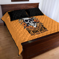 Flower Skull Quilt Bed Set I Try To Avoid Drama - Wonder Print Shop