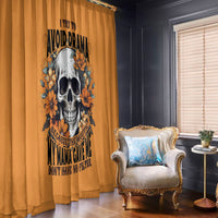 Flower Skull Window Curtain I Try To Avoid Drama - Wonder Print Shop