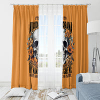 Flower Skull Window Curtain I Try To Avoid Drama - Wonder Print Shop