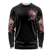 Flower Skull Long Sleeve Shirt Iam A Sweet Girl Full Of Crazy - Wonder Print Shop