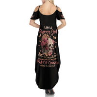 Graffiti Skull Summer Maxi Dress I Talk I Smile But Be Carefull When I Silent - Wonder Print Shop