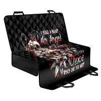 Blood Skull Back Car Seat Cover I Hold A Angel And Crazy Lady It Your Choice - Wonder Print Shop