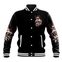 Blood Skull Baseball Jacket I Hold A Angel And Crazy Lady It Your Choice - Wonder Print Shop