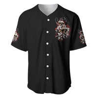 Blood Skull Baseball Jersey I Hold A Angel And Crazy Lady It Your Choice - Wonder Print Shop