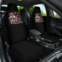 Blood Skull Car Seat Cover I Hold A Angel And Crazy Lady It Your Choice - Wonder Print Shop