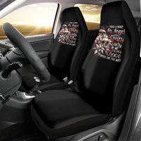 Blood Skull Car Seat Cover I Hold A Angel And Crazy Lady It Your Choice - Wonder Print Shop