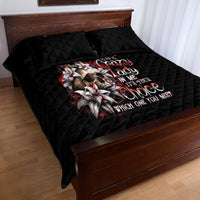 Blood Skull Quilt Bed Set I Hold A Angel And Crazy Lady It Your Choice - Wonder Print Shop