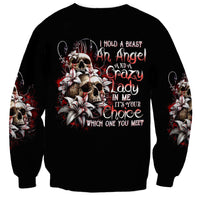 Moon Skull Sweatshirt Hello Darkness My Old Friend Moon - Wonder Print Shop