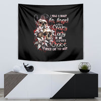 Blood Skull Tapestry I Hold A Angel And Crazy Lady It Your Choice - Wonder Print Shop
