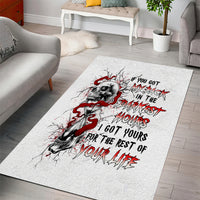 Blood Skull Area Rug You Got My Back I Got Your Rest Of Your Life - Wonder Print Shop