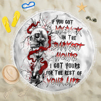 Blood Skull Beach Blanket You Got My Back I Got Your Rest Of Your Life - Wonder Print Shop