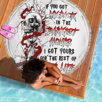 Blood Skull Beach Blanket You Got My Back I Got Your Rest Of Your Life - Wonder Print Shop