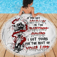Blood Skull Beach Blanket You Got My Back I Got Your Rest Of Your Life - Wonder Print Shop