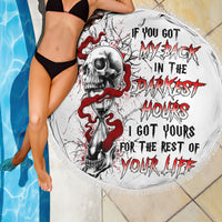 Blood Skull Beach Blanket You Got My Back I Got Your Rest Of Your Life - Wonder Print Shop