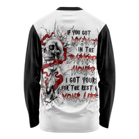 Blood Skull Long Sleeve Shirt You Got My Back I Got Your Rest Of Your Life - Wonder Print Shop