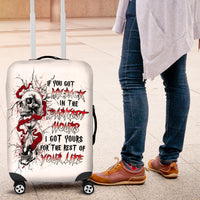 Blood Skull Luggage Cover You Got My Back I Got Your Rest Of Your Life - Wonder Print Shop