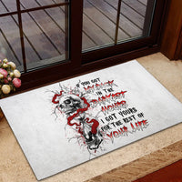 Blood Skull Rubber Doormat You Got My Back I Got Your Rest Of Your Life - Wonder Print Shop