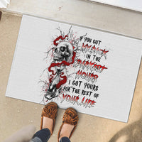 Blood Skull Rubber Doormat You Got My Back I Got Your Rest Of Your Life - Wonder Print Shop