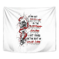 Blood Skull Tapestry You Got My Back I Got Your Rest Of Your Life - Wonder Print Shop