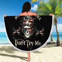 Girl Skull Beach Blanket I'm A Bitch Don't Try Me - Wonder Print Shop