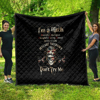 Girl Skull Quilt I'm A Bitch Don't Try Me - Wonder Print Shop