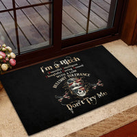 Girl Skull Rubber Doormat I'm A Bitch Don't Try Me - Wonder Print Shop