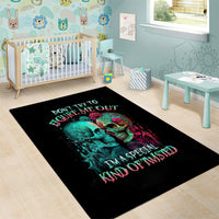 Twin Skull Area Rug Don't Try To Figure Me Out I'm A Special - Wonder Print Shop