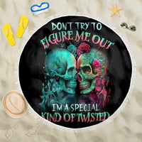 Twin Skull Beach Blanket Don't Try To Figure Me Out I'm A Special - Wonder Print Shop