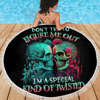 Twin Skull Beach Blanket Don't Try To Figure Me Out I'm A Special - Wonder Print Shop