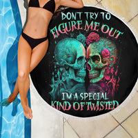 Twin Skull Beach Blanket Don't Try To Figure Me Out I'm A Special - Wonder Print Shop