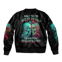 Twin Skull Bomber Jacket Don't Try To Figure Me Out I'm A Special - Wonder Print Shop