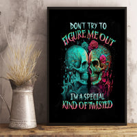 Twin Skull Canvas Wall Art Don't Try To Figure Me Out I'm A Special - Wonder Print Shop