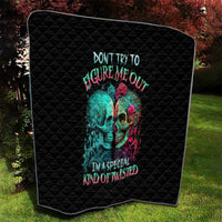 Twin Skull Quilt Don't Try To Figure Me Out I'm A Special - Wonder Print Shop