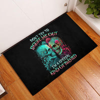 Twin Skull Rubber Doormat Don't Try To Figure Me Out I'm A Special - Wonder Print Shop