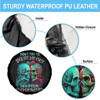 Twin Skull Spare Tire Cover Don't Try To Figure Me Out I'm A Special - Wonder Print Shop