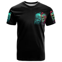 Satan Skull T Shirt I Never Alone My Demon With Me 24/7 - Wonder Print Shop