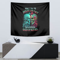 Twin Skull Tapestry Don't Try To Figure Me Out I'm A Special - Wonder Print Shop