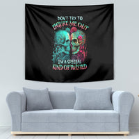 Twin Skull Tapestry Don't Try To Figure Me Out I'm A Special - Wonder Print Shop