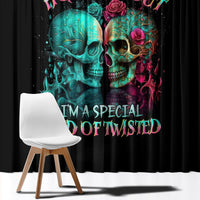Twin Skull Window Curtain Don't Try To Figure Me Out I'm A Special - Wonder Print Shop