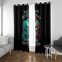 Twin Skull Window Curtain Don't Try To Figure Me Out I'm A Special - Wonder Print Shop