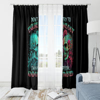 Twin Skull Window Curtain Don't Try To Figure Me Out I'm A Special - Wonder Print Shop