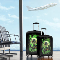 Zombie Skull Luggage Cover I Never Alone My Demon With Me 24/7 - Wonder Print Shop