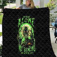 Zombie Skull Quilt I Never Alone My Demon With Me 24/7 - Wonder Print Shop