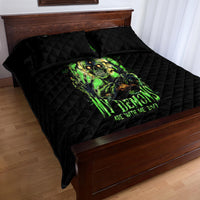 Zombie Skull Quilt Bed Set I Never Alone My Demon With Me 24/7 - Wonder Print Shop