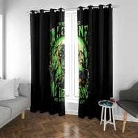 Zombie Skull Window Curtain I Never Alone My Demon With Me 24/7 - Wonder Print Shop