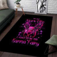Fairy Skull Area Rug My Next Life I Want To Be Karma Fairy - Wonder Print Shop