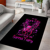 Fairy Skull Area Rug My Next Life I Want To Be Karma Fairy - Wonder Print Shop