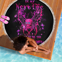 Fairy Skull Beach Blanket My Next Life I Want To Be Karma Fairy - Wonder Print Shop