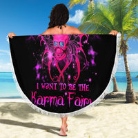 Fairy Skull Beach Blanket My Next Life I Want To Be Karma Fairy - Wonder Print Shop