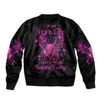 Fairy Skull Bomber Jacket My Next Life I Want To Be Karma Fairy - Wonder Print Shop